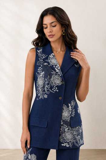 Origani Bluebell Embroidered Denim Jacket 