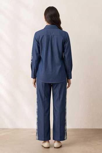 Origani Kyra Embroidered Denim Shirt 