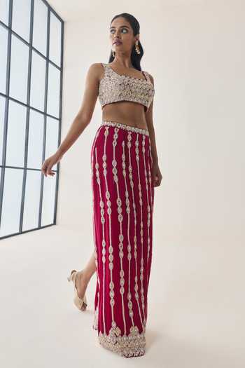 Buy Seema Thukral Pink Georgette, Satin, Chiffon Sweetheart Eleanor Embellished Cape And Skirt Set Online at Aza Fashions Buy_Seema Thukral_Pink Georgette, Satin, Chiffon Sweetheart Eleanor Embellished Cape And Skirt Set _Online_at_Aza_Fashions