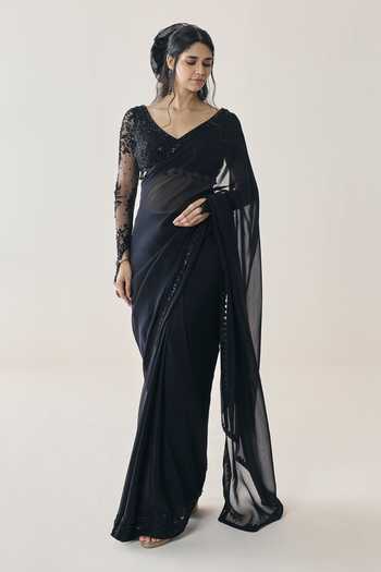 Seema Thukral Mabel Pre-Stitched Saree With Embellished Blouse