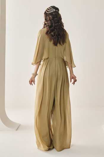 Seema Thukral Cecilia Embellished Pre-Draped Jumpsuit 