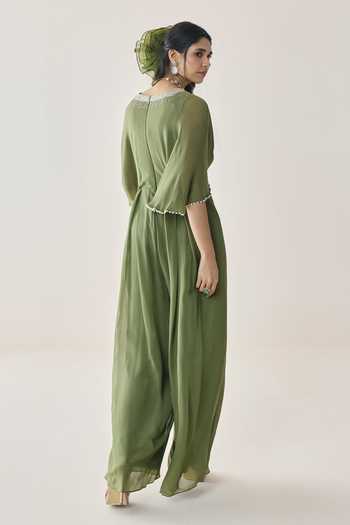 Seema Thukral Kaia Embellished Pre-Draped Jumpsuit 