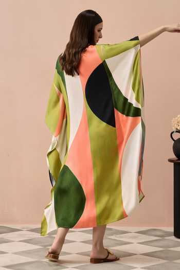 Zazu Olive Calder Color Block Kaftan 