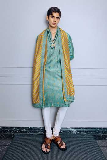 Punit Balana Sage Green Printed Kurta Set 
