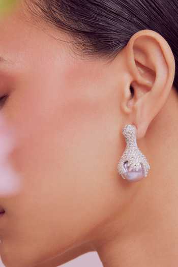 Buy_Anaash_Purple Zing Pearl Earrings _Online_at_Aza_Fashions