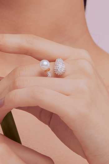Buy Anaash White Nova Pearl Embellished Ring Online at Aza Fashions Buy_Anaash_White Nova Pearl Embellished Ring _Online_at_Aza_Fashions