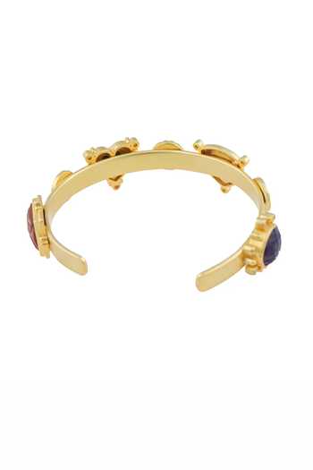 Buy Totapari Gold Plated Sacred Flow Seven Chakra Cuff Bracelet Online at Aza Fashions Buy_Totapari_Gold Plated Sacred Flow Seven Chakra Cuff Bracelet _Online_at_Aza_Fashions
