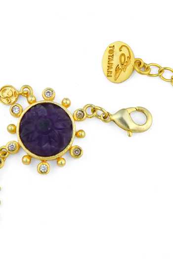 Buy Totapari Gold Plated Sacred Flow Seven Chakra Bracelet Buy_Totapari_Gold Plated Sacred Flow Seven Chakra Bracelet