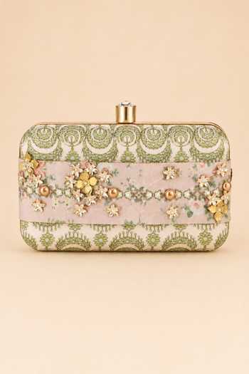 Puneet Gupta Floral Embellished Clutch Bag