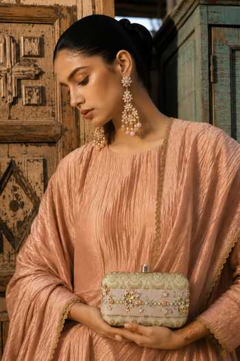 Puneet Gupta Floral Embellished Clutch Bag
