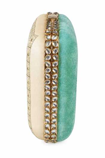 Buy Puneet Gupta Blue Royal Courtesan Miniature Art Clutch Bag Online at Aza Fashions Buy_Puneet Gupta_Blue Royal Courtesan Miniature Art Clutch Bag _Online_at_Aza_Fashions