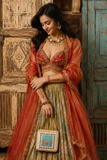 Puneet Gupta Royal Courtesan Miniature Art Clutch Bag