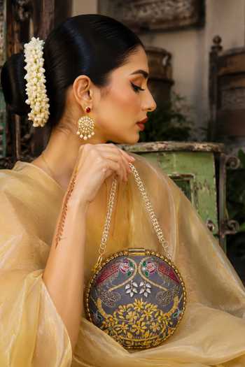 Puneet Gupta Zardozi Embroidered Clutch