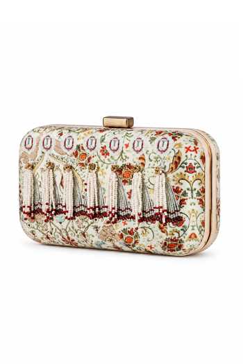 Buy Puneet Gupta Cream Floral Print Jewel Clutch Bag Online at Aza Fashions Buy_Puneet Gupta_Cream Floral Print Jewel Clutch Bag _Online_at_Aza_Fashions