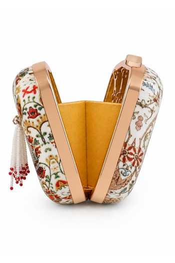 Shop Puneet Gupta Cream Floral Print Jewel Clutch Bag Online at Aza Fashions Shop_Puneet Gupta_Cream Floral Print Jewel Clutch Bag _Online_at_Aza_Fashions