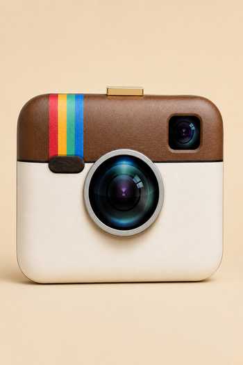 Puneet Gupta Vintage Instagram Print Clutch