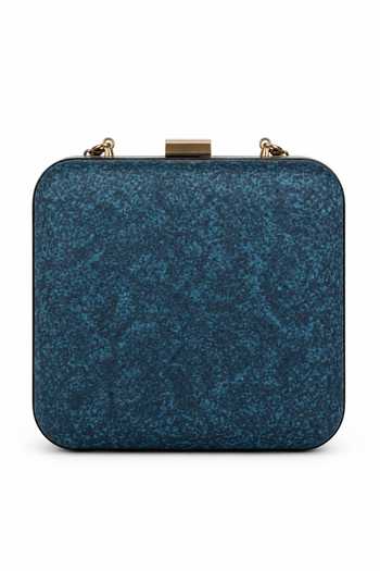 Shop Puneet Gupta Green Embroidered And Mythical Bird Print Clutch Bag Shop_Puneet Gupta_Green Embroidered And Mythical Bird Print Clutch Bag