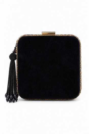 Puneet Gupta_Multi Color Printed Embroidered Square Clutch Bag _Online_at_Aza_Fashions
