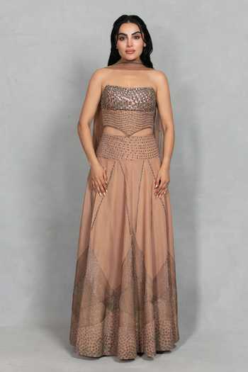 Bohame Gulistan Embellished Blouse Skirt Set