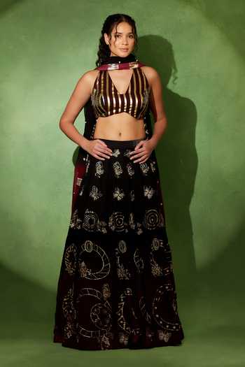 Soniya G Afsana-e-Shab Metallic Embroidered Lehenga Set 