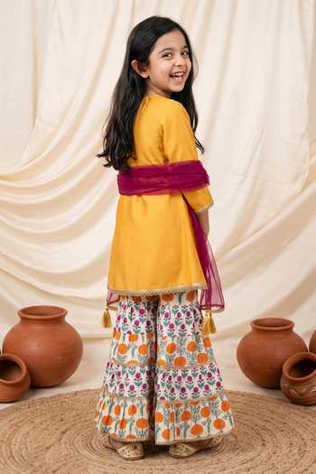 Petite Pomme Embroidered Kurta Set