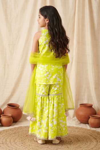Petite Pomme Printed Kurta Sharara Set