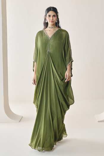 Seema Thukral Lilith Embellished Pre-Draped Kaftan