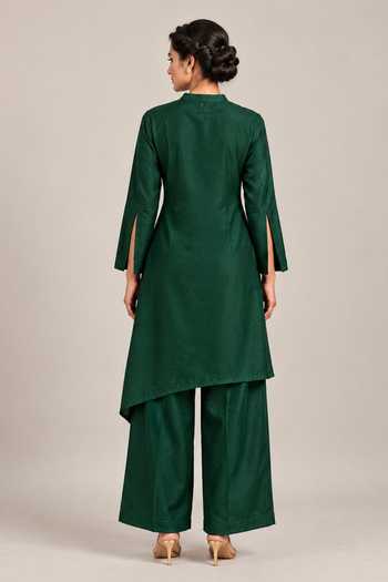 Label Flamingo By Vrinda Silk Kurta & Pant Set 