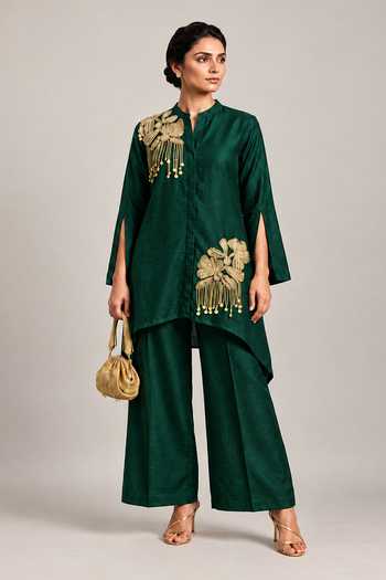 Label Flamingo By Vrinda Silk Kurta & Pant Set 