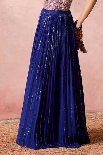 Buy Chamee & Palak Blue Silk, Georgette, Net Halter Neck Inayat Embroidered Corset Lehenga Set Online at Aza Fashions Buy_Chamee & Palak_Blue Silk, Georgette, Net Halter Neck Inayat Embroidered Corset Lehenga Set _Online_at_Aza_Fashions