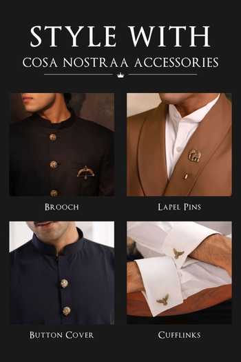Shop_Cosa Nostraa_Gold Devi Drishti Button Covers - Set Of 3 