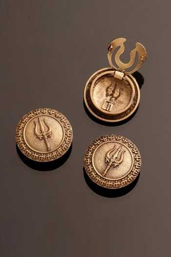 Cosa Nostraa Trishul Kavach Button Covers - Set Of 3 