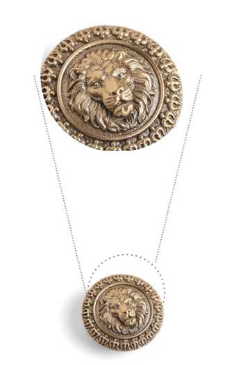 Shop_Cosa Nostraa_Gold Shakti Vahana Button Covers - Set Of 3 