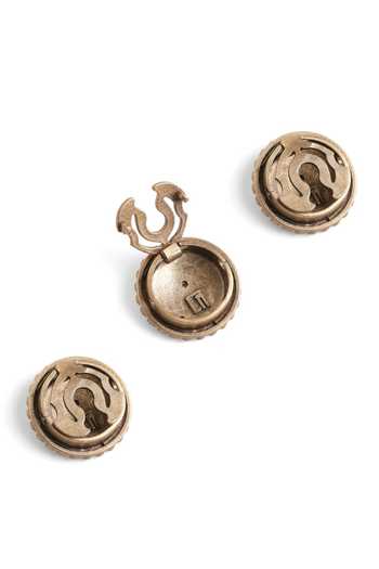 Buy_Cosa Nostraa_Gold Trinetra Devi Button Covers - Set Of 3 _Online_at_Aza_Fashions