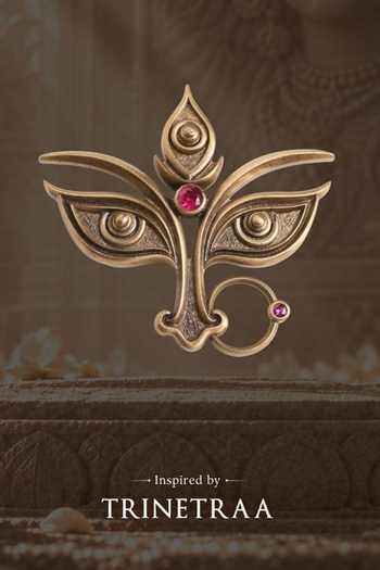 Shop_Cosa Nostraa_Gold Trinetraa Maa Durga Eyes Brooch 