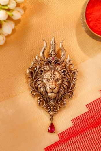 Cosa Nostraa Maheshwari Trishul Brooch 