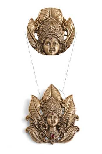 Shop_Cosa Nostraa_Gold Durga Kamal Brooch 