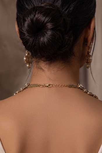 Buy Joules By Radhika Gold Plated Elavya Embellished Necklace Set Online at Aza Fashions Buy_Joules By Radhika_Gold Plated Elavya Embellished Necklace Set _Online_at_Aza_Fashions