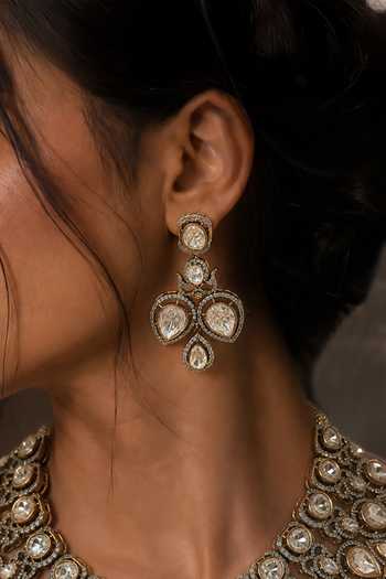 Shop Joules By Radhika Gold Plated Elavya Embellished Necklace Set Online at Aza Fashions Shop_Joules By Radhika_Gold Plated Elavya Embellished Necklace Set _Online_at_Aza_Fashions