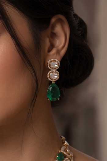 Buy Joules By Radhika Green Rishvani Embellished Necklace Set Online at Aza Fashions Buy_Joules By Radhika_Green Rishvani Embellished Necklace Set _Online_at_Aza_Fashions