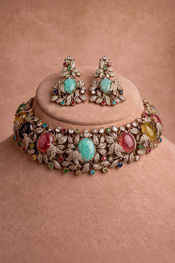 Joules By Radhika Vireesha Embellished Necklace Set 