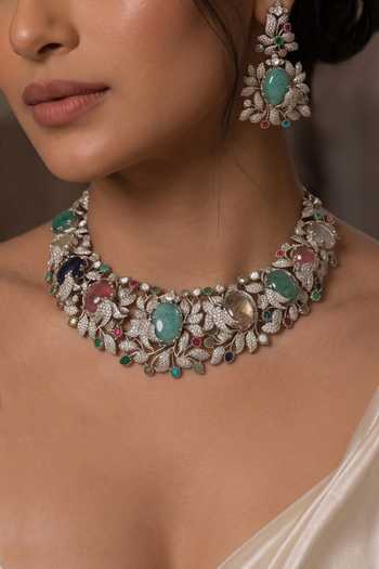 Joules By Radhika Vireesha Embellished Necklace Set 