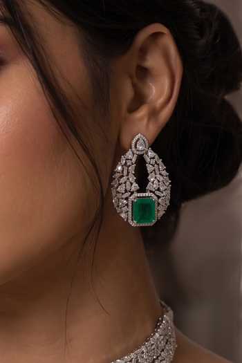 Buy Joules By Radhika Emerald Green Naverya Embellished Necklace Set Online at Aza Fashions Buy_Joules By Radhika_Emerald Green Naverya Embellished Necklace Set _Online_at_Aza_Fashions