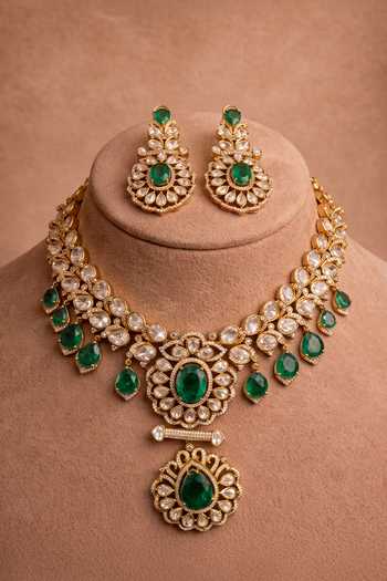 Joules By Radhika Sarevika Embellished Pendant Necklace Set