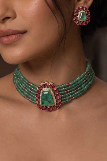 Joules By Radhika Meyvani Embellished Choker Set