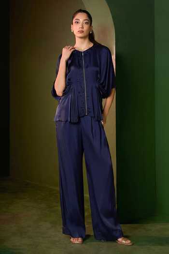 Omana By Ranjana Bothra Isla Zipper Top & Trouser Set 