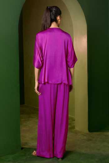 Omana By Ranjana Bothra Isla Zipper Top & Trouser Set 