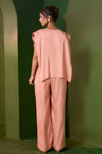 Omana By Ranjana Bothra Arabella Cut Work Top & Trouser Set 