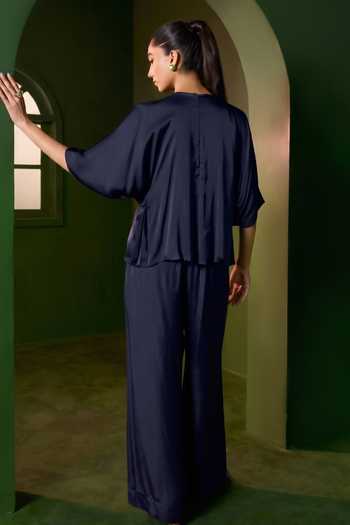 Omana By Ranjana Bothra Isla Applique Work Top & Trouser Set 