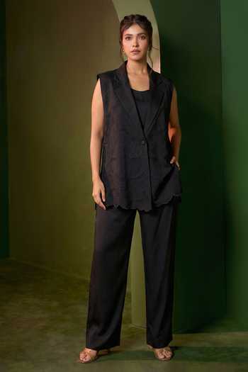 Omana By Ranjana Bothra Arabella Embroidered Blazer & Trouser Set 